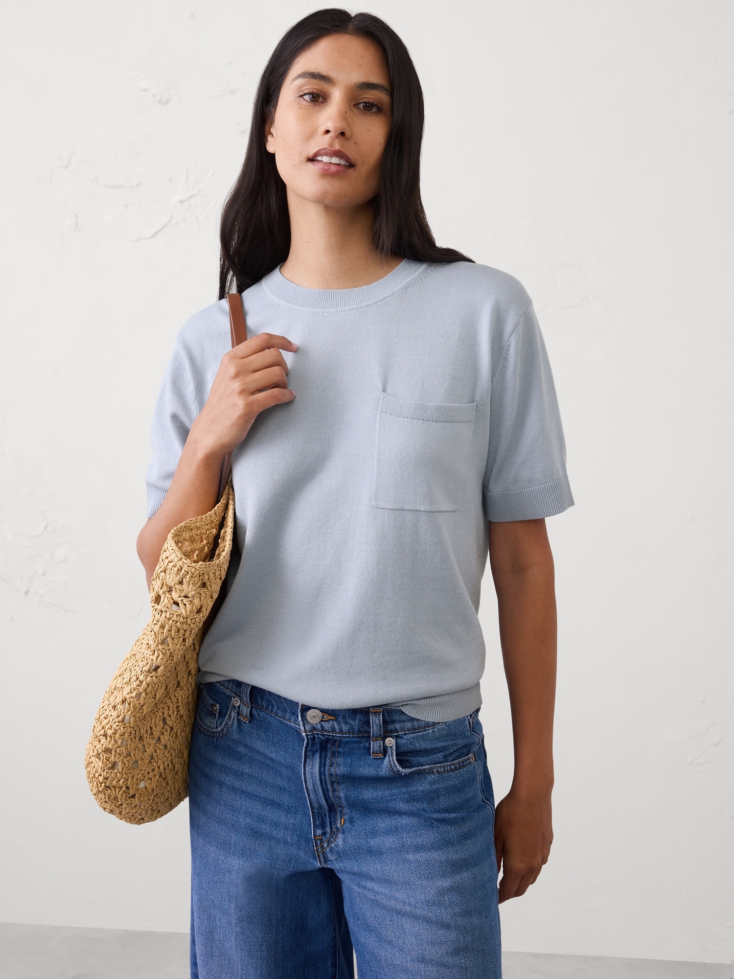 Image number 1 showing, Forever Pocket Sweater T-Shirt