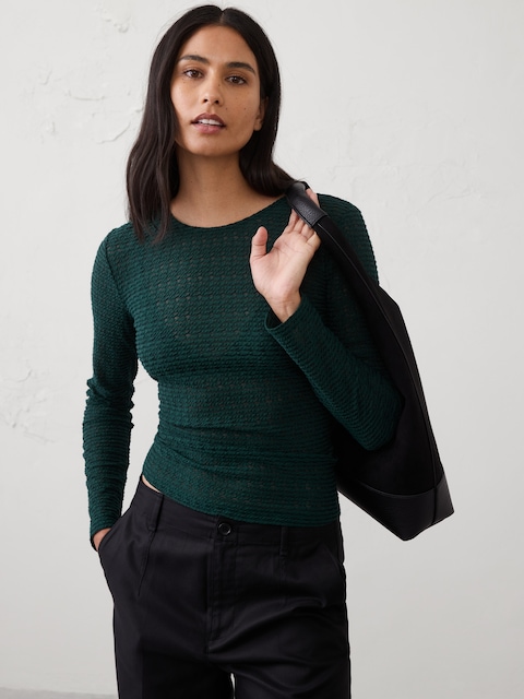 Sheer Jaquard T-Shirt