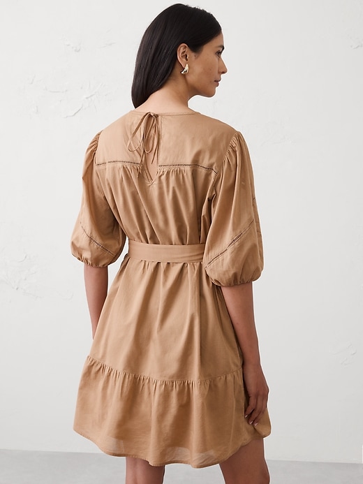 balloon sleeve mini dress Metallic Jacquard Balloon Sleeve Mini Dress - Lena