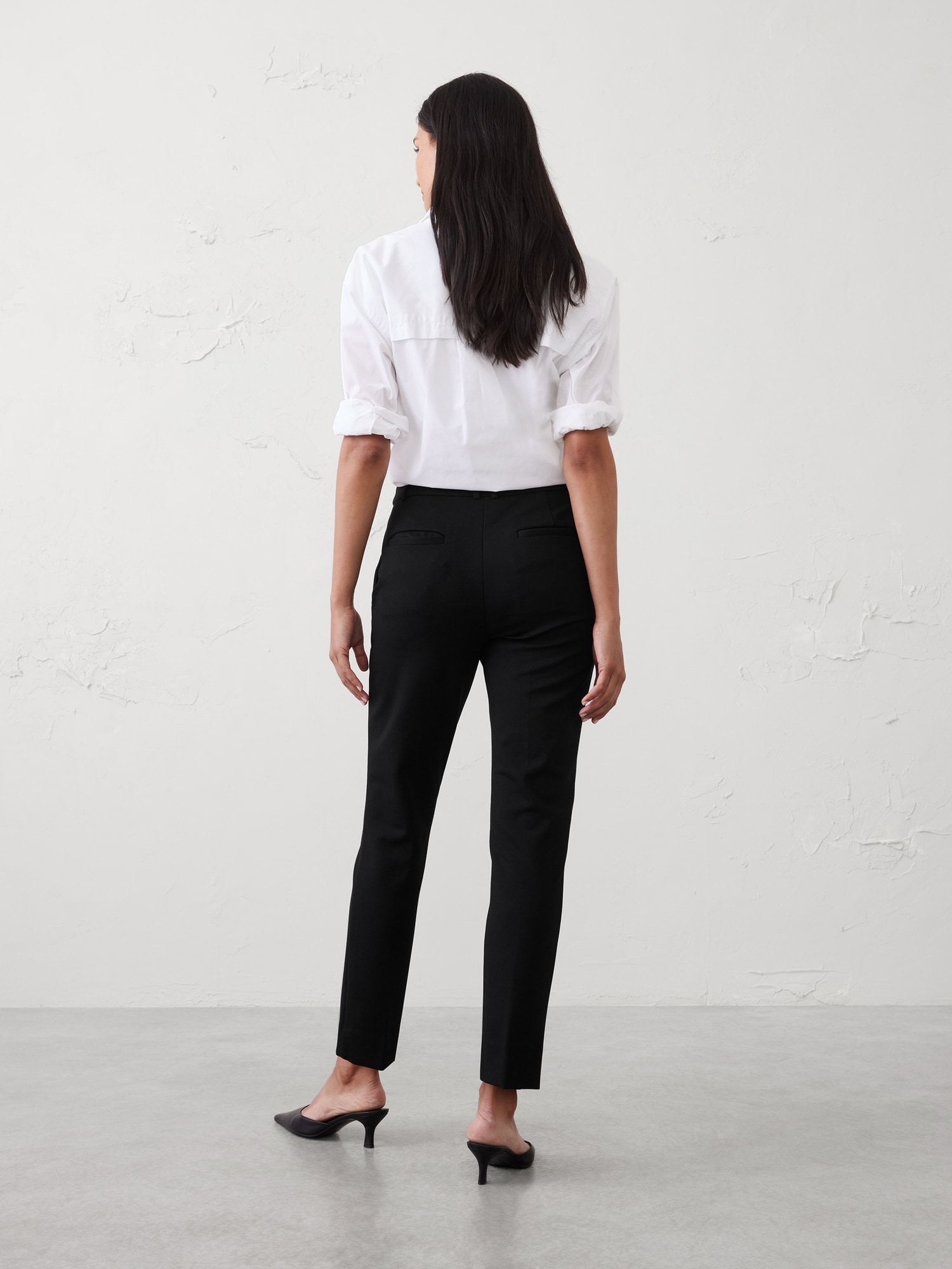 Image number 2 showing, Sloan Slim High-Rise Knit Ponte Ankle Pant