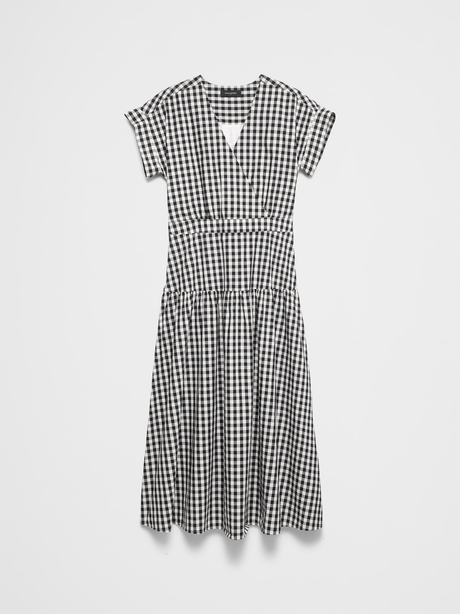Image number 4 showing, Poplin Surplice Midi Dress