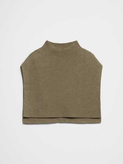 Mock-Neck Sweater Bib