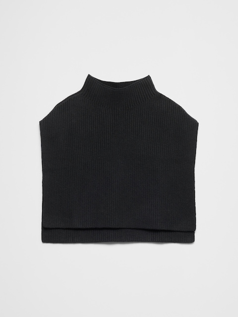 Mock-Neck Sweater Bib