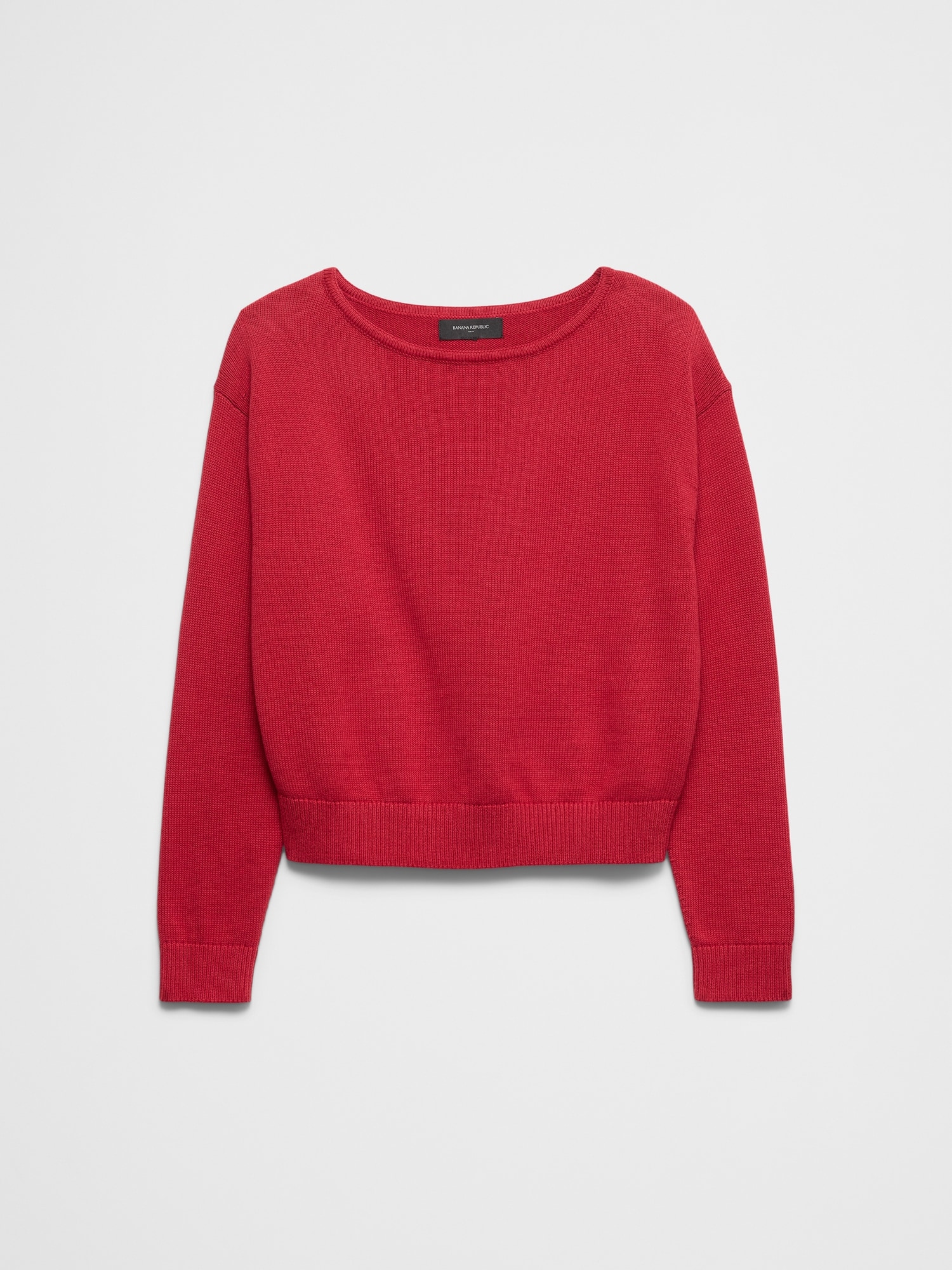 Image number 4 showing, Cotton Boat-Neck Sweater