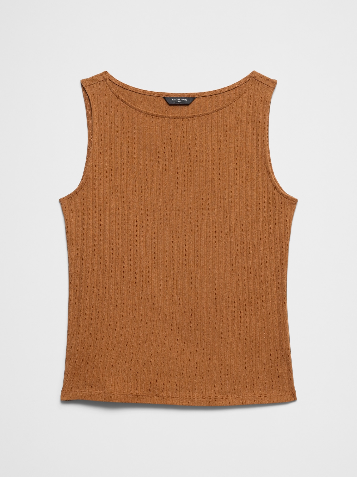 Image number 4 showing, Pointelle Ribbed Boatneck Top