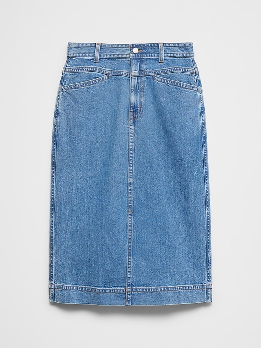 CLANE 26SS FRONT SLIT DENIM SKIRT サイズ1 Denim Slit-Front Midi Skirt | Banana Republic Factory