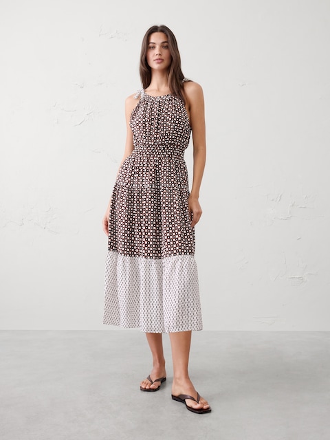 Tied-Shoulder Maxi Dress