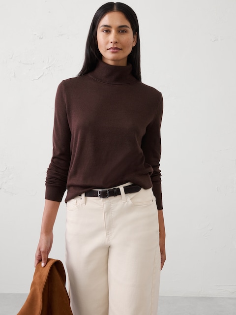 Merino Wool Turtle-Neck Sweater
