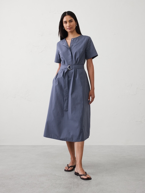Poplin Midi Dress