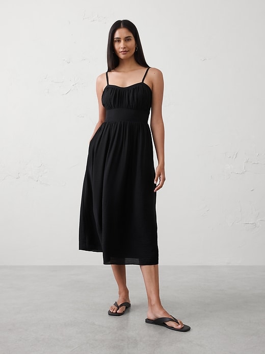 empire waist black dress Empire-Waist Midi Color:Candy_Pink ANRIO Womens Plus Size SubCat: BOLD MOVES this floor