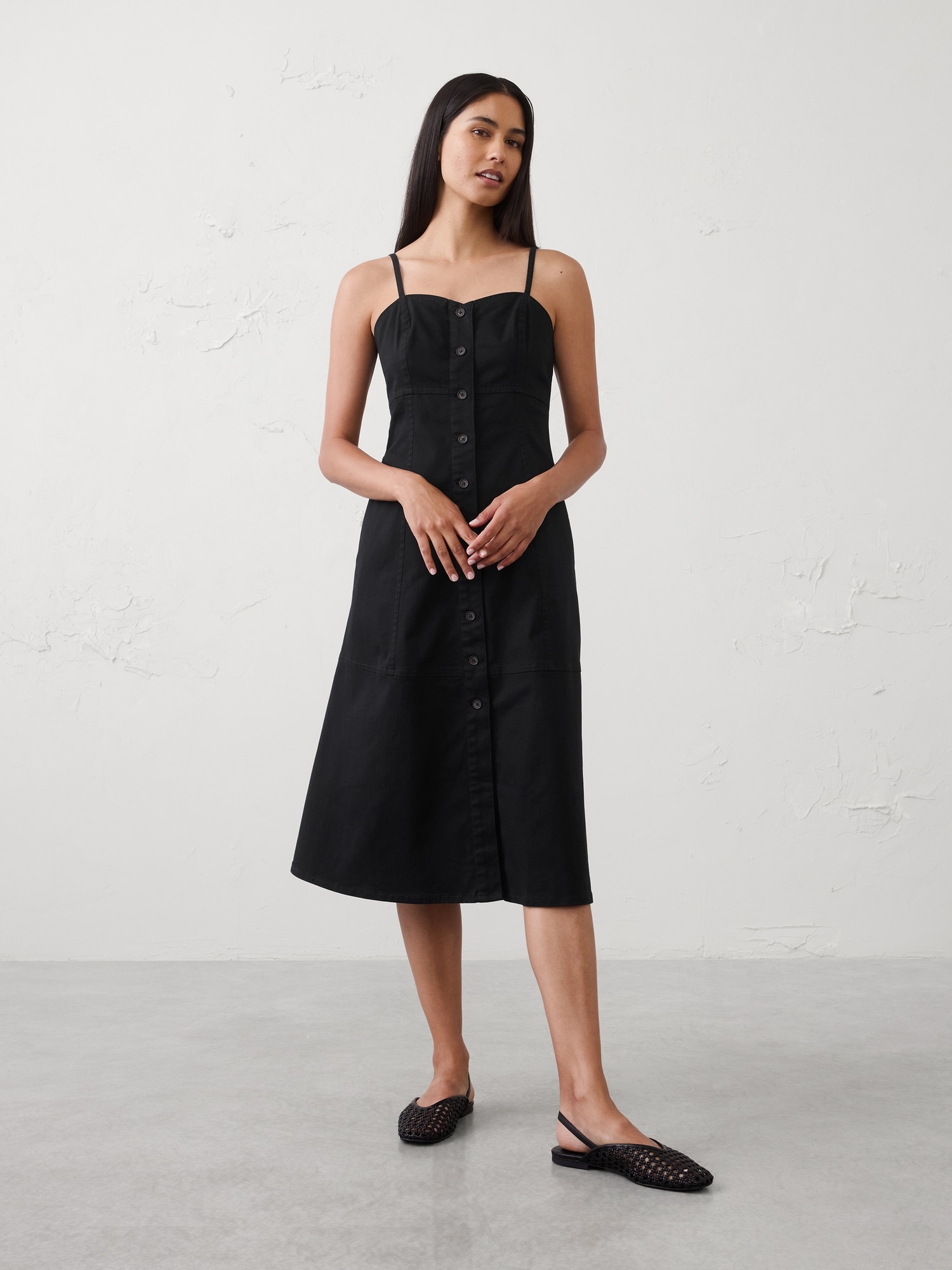 Image number 1 showing, Corset Button-Down Midi Dress