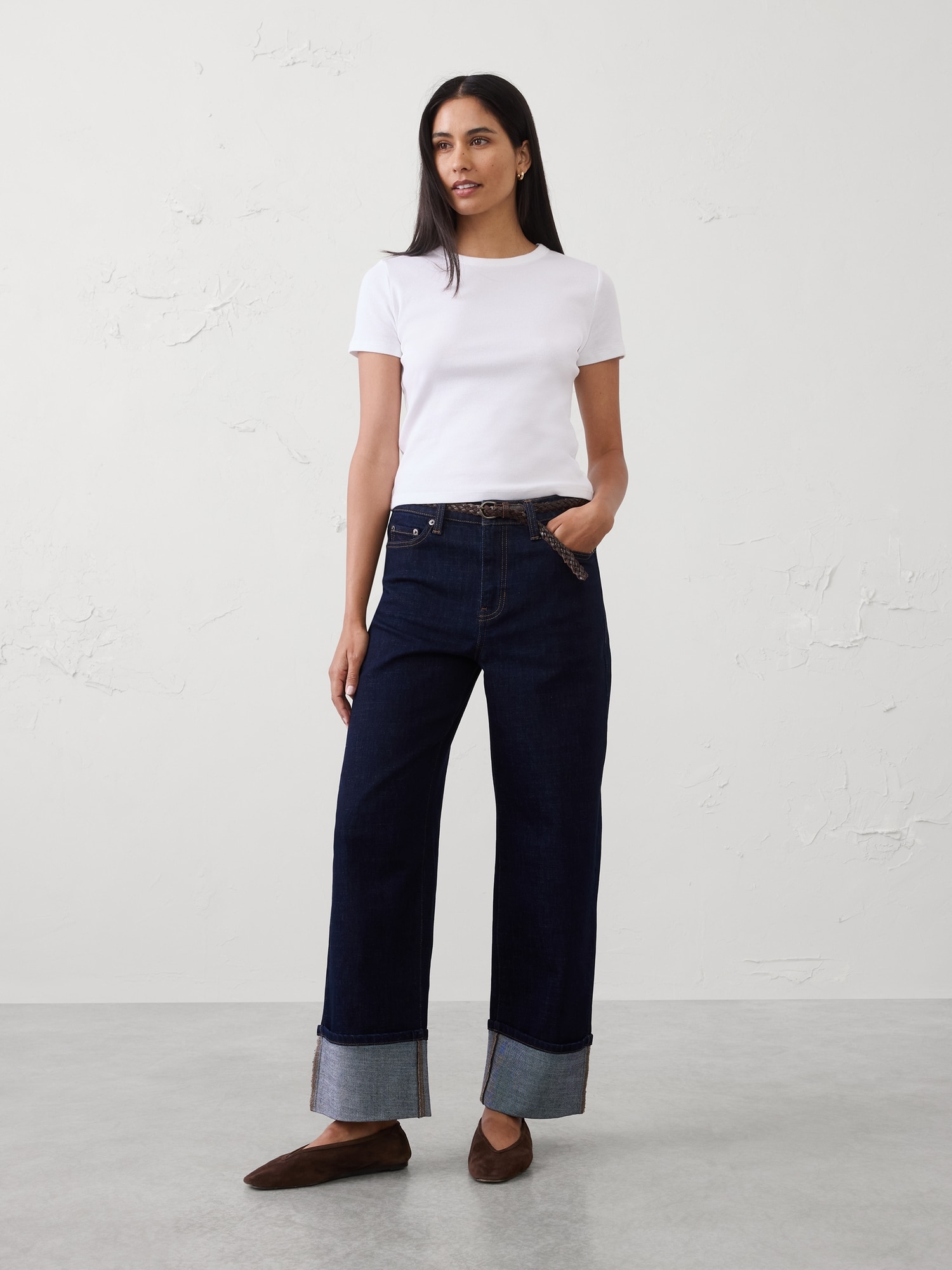 Image number 1 showing, Straight High-Rise Jean