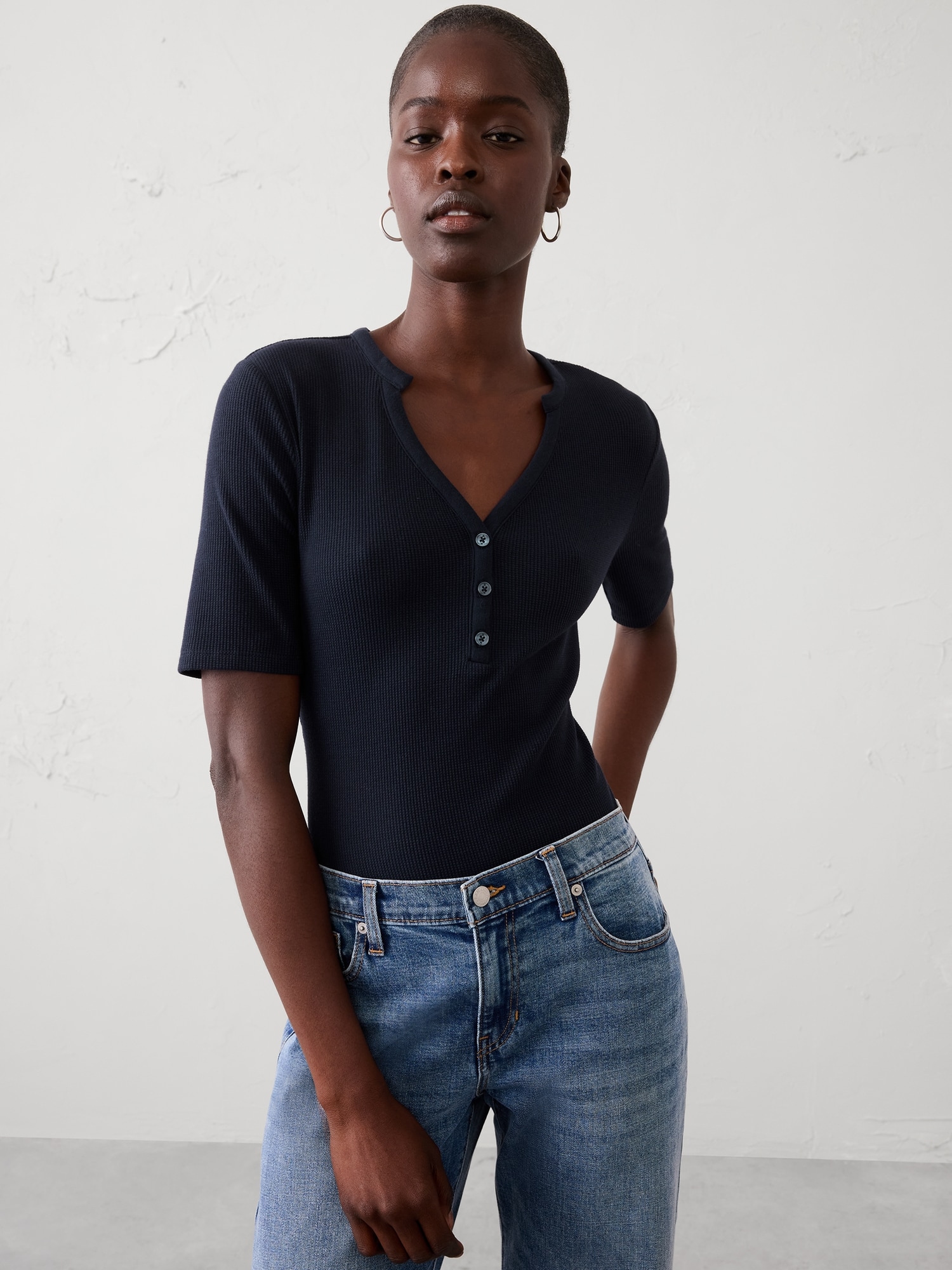 Soft Waffle Knit Shirt | Banana Republic Factory