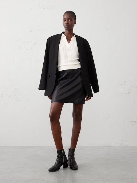 Vegan Leather Mini Skirt