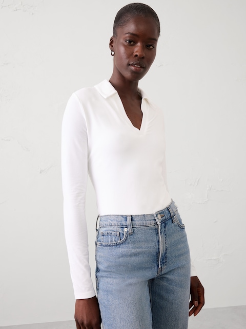 Soft Stretch Polo Top