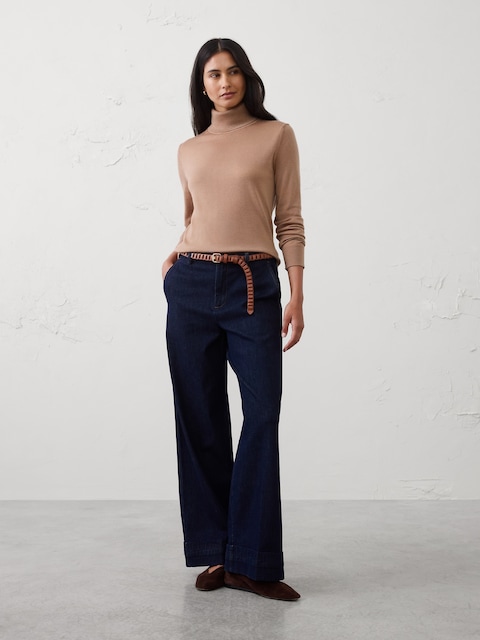 Merino Wool Turtle-Neck Sweater
