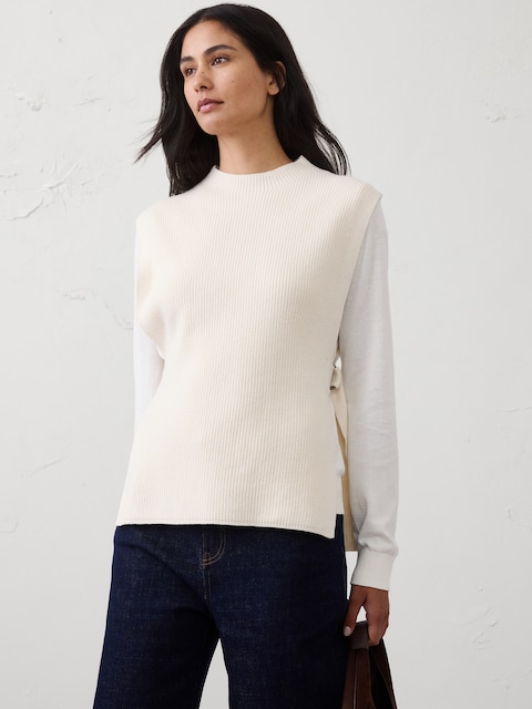 Side-Tie Sweater Poncho