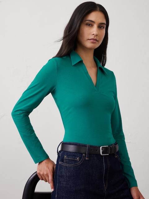 Soft Stretch Polo Top