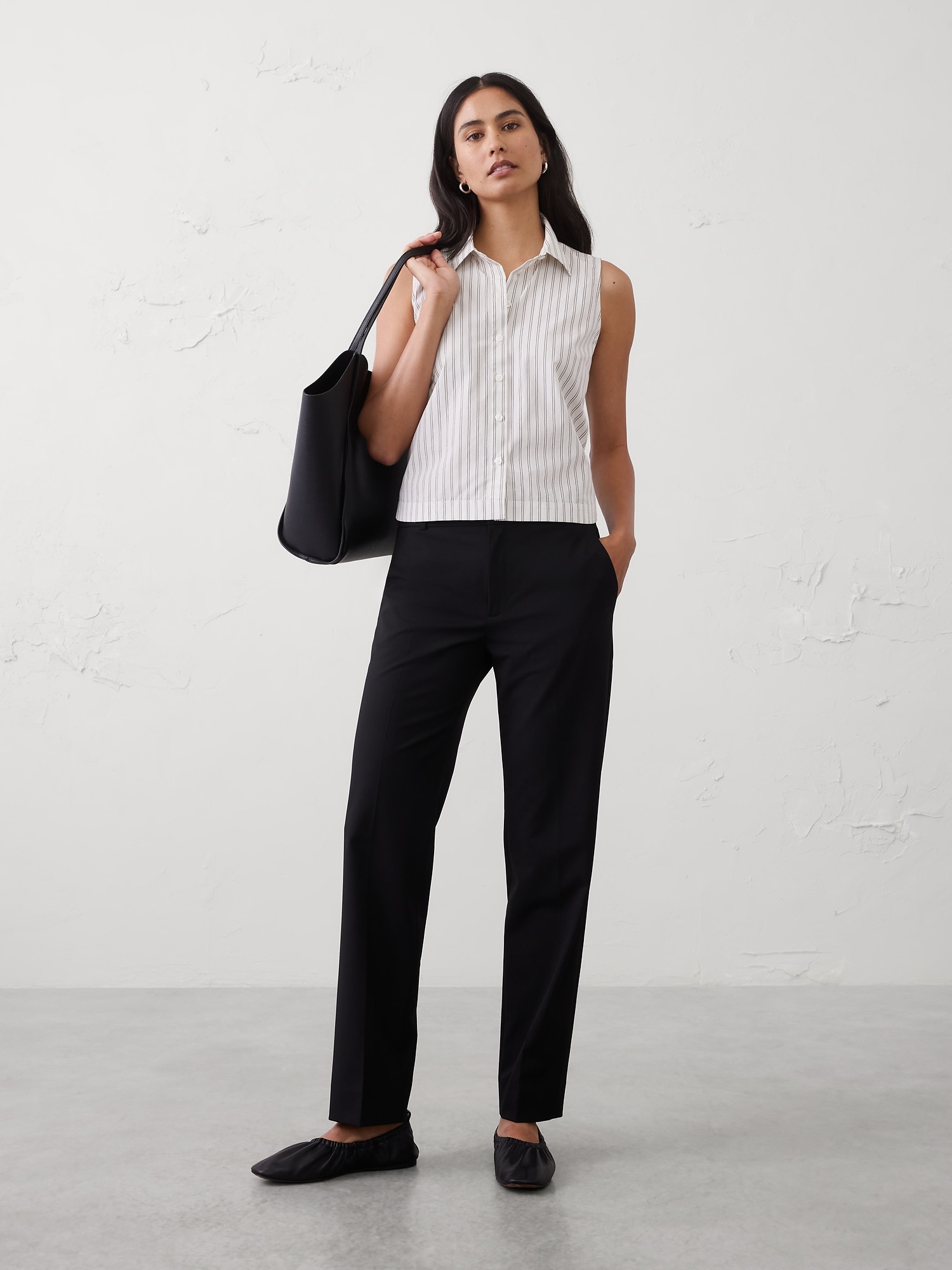 Image number 1 showing, Mid-Rise Sculpted Stretch Pant