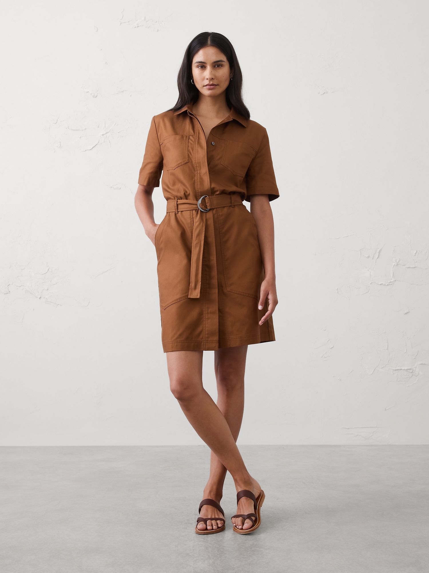 Image number 1 showing, Utility Mini Shirtdress