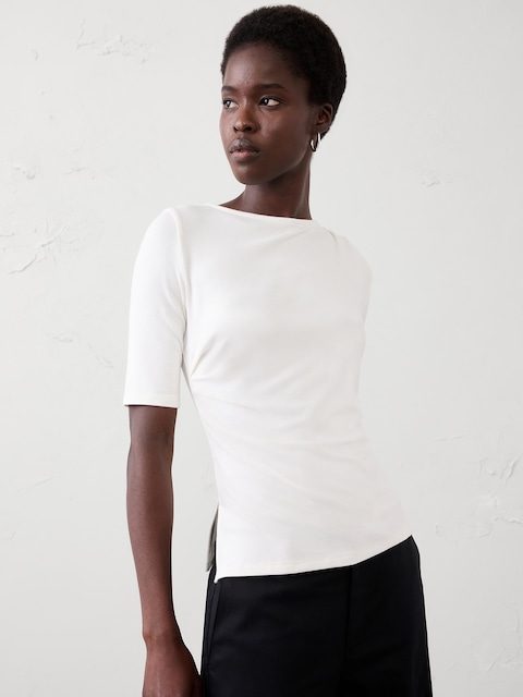 Soft Luxe Side-Ruched Top