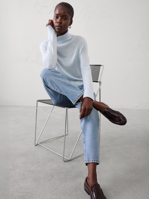 Merino Wool Turtle-Neck Sweater