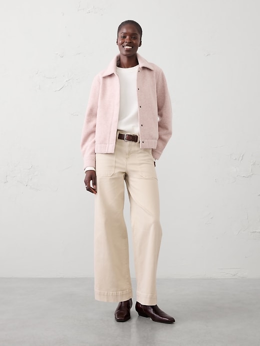Knit Melton Short Jacket | Banana Republic Factory