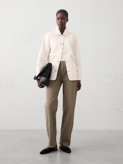 Straight-Leg Mid-Rise Jean