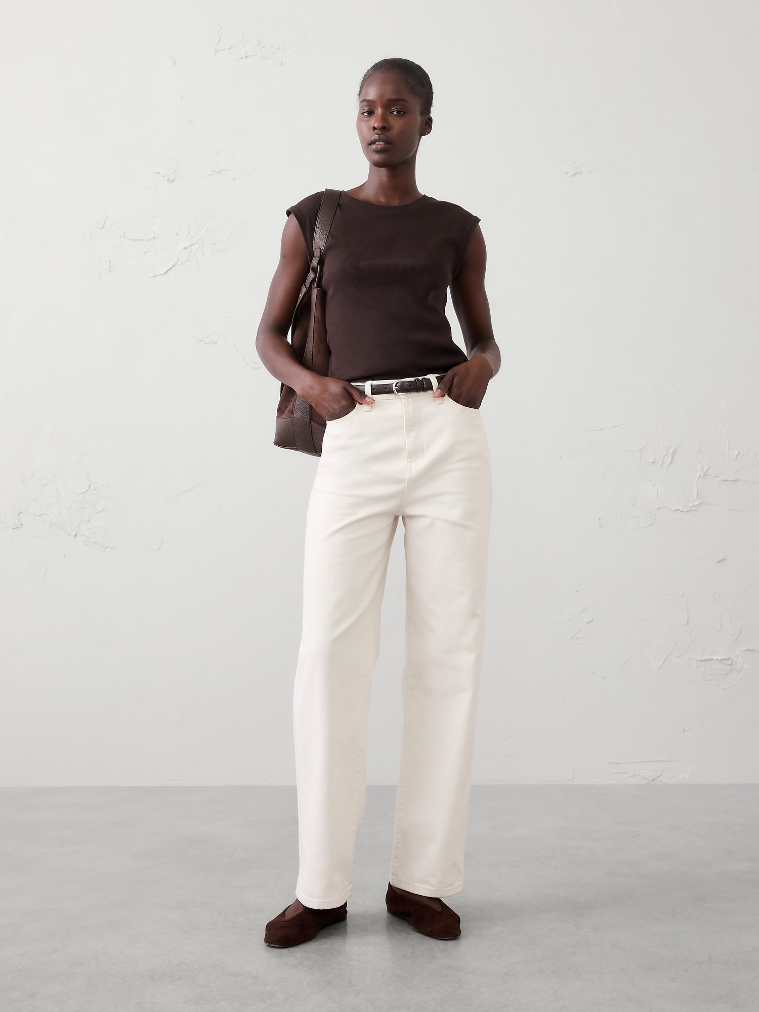 Image number 1 showing, Ribbed Cap-Sleeve T-Shirt