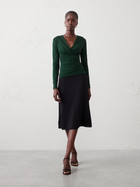 Soft Stretch Shirred Top