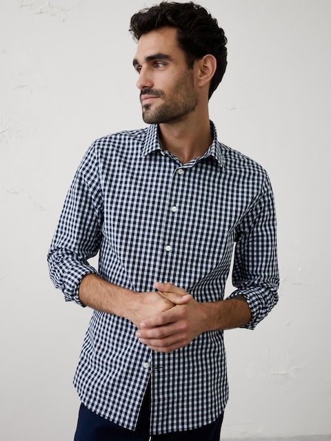 Slim-Fit Untucked Dress Shirt