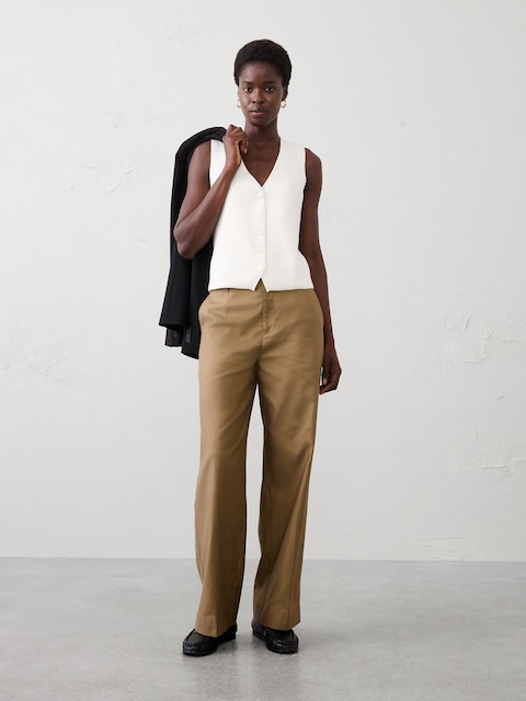 V-Neck Button Sweater