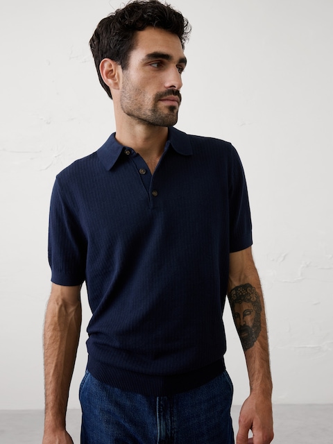 Textured Sweater Polo