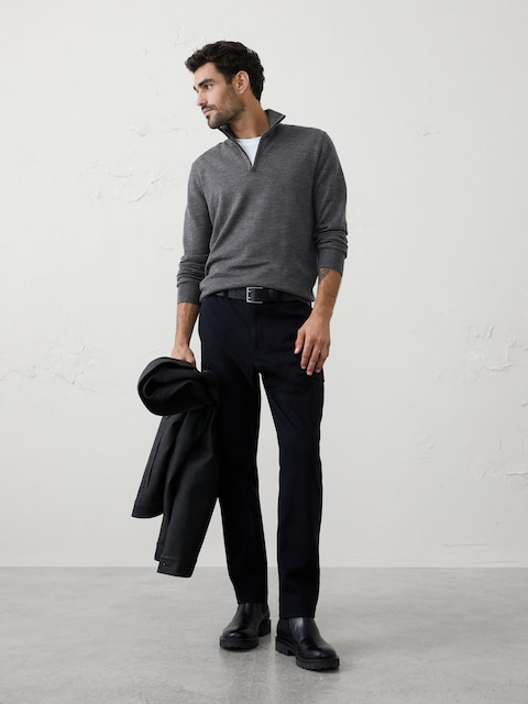 Merino Wool Quarter-Zip Sweater