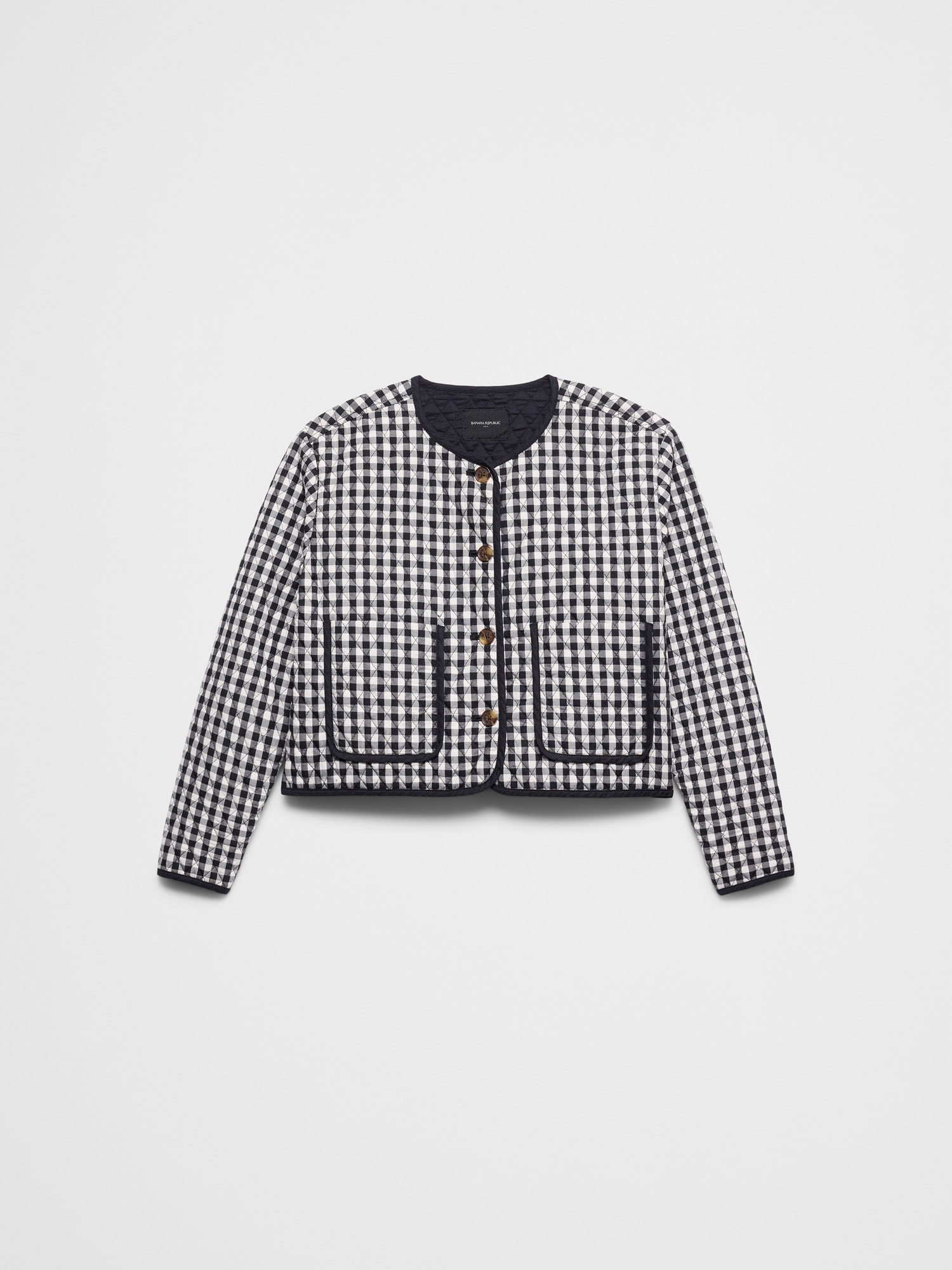 Quilted Gingham Jacket | Banana Republic Factory