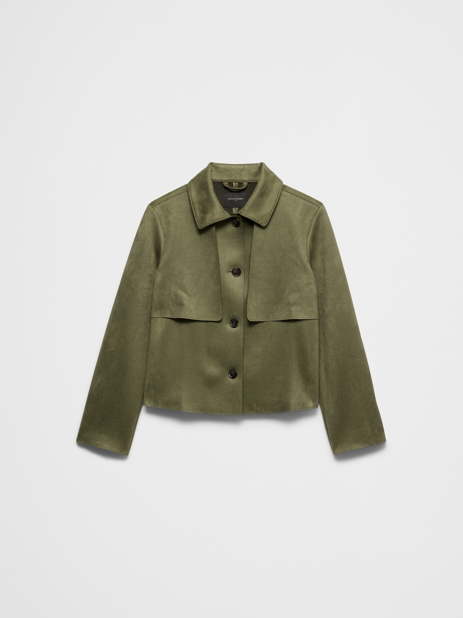 Image number 4 showing, Vegan Suede Short Trench