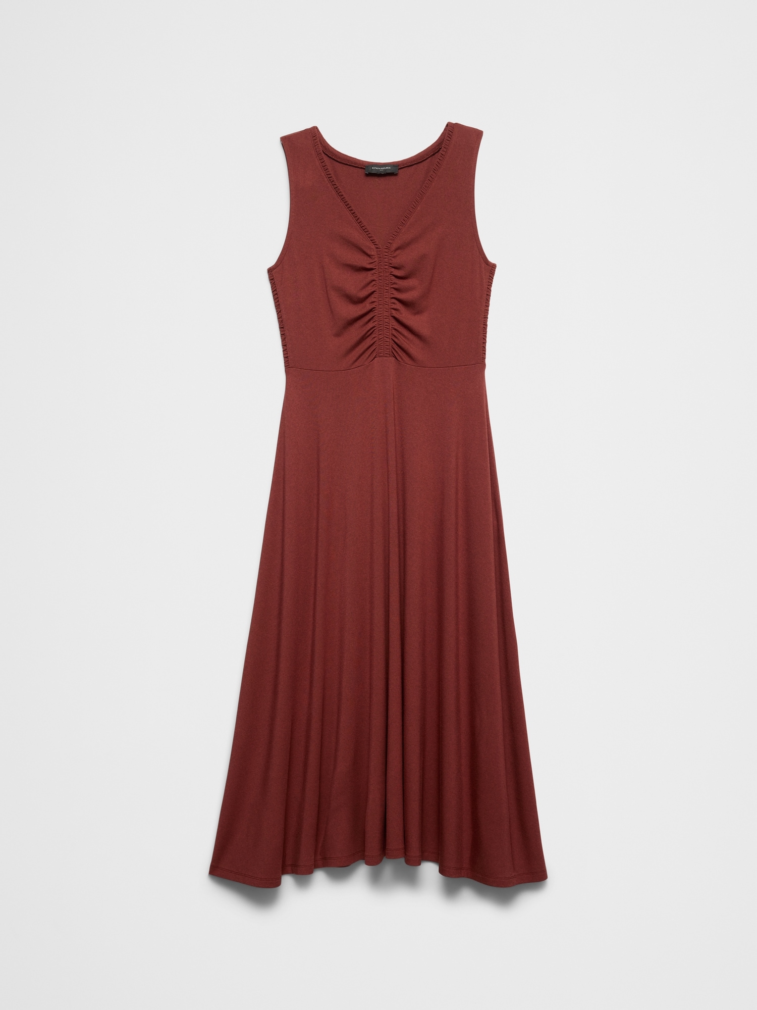 Image number 4 showing, Shirred V-Neck Midi Dress