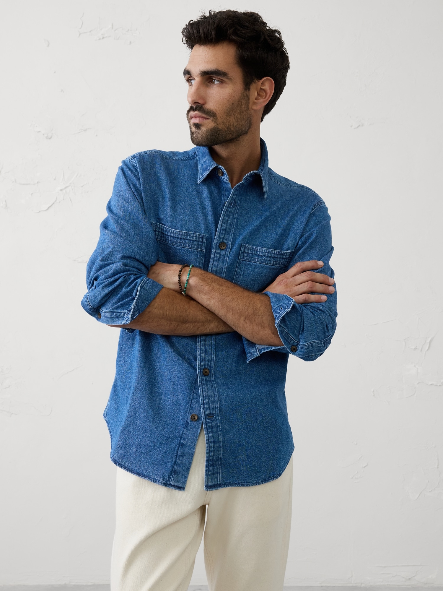 Image number 1 showing, Standard-Fit Denim Heritage Shirt