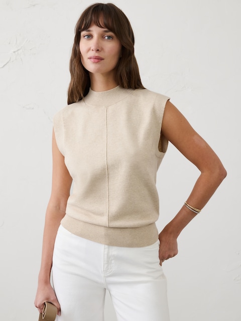 Mockneck Shell Sweater