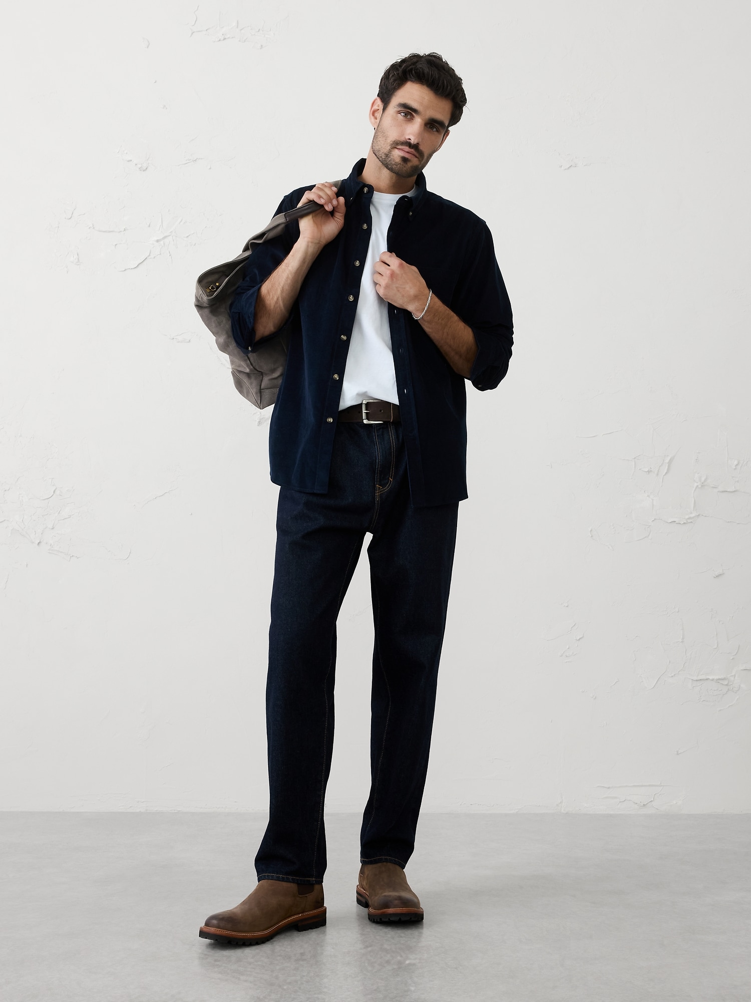 Slim-Fit Fine Wale Corduroy Shirt