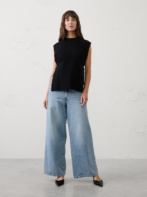 Side-Tie Sweater Poncho