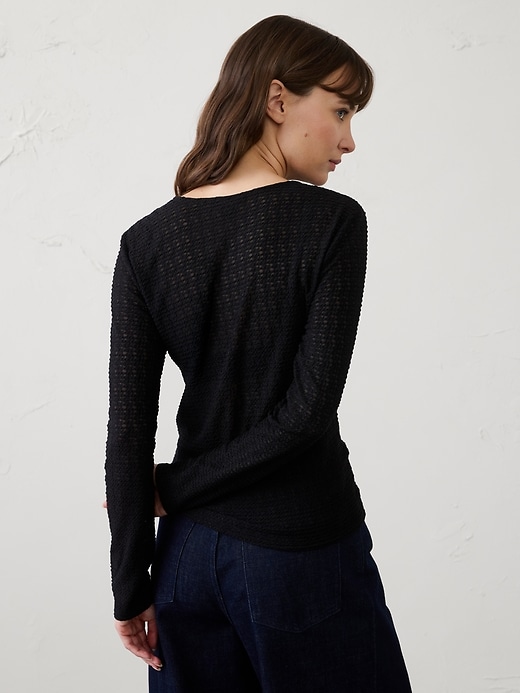 Sheer Jaquard T-Shirt | Banana Republic Factory
