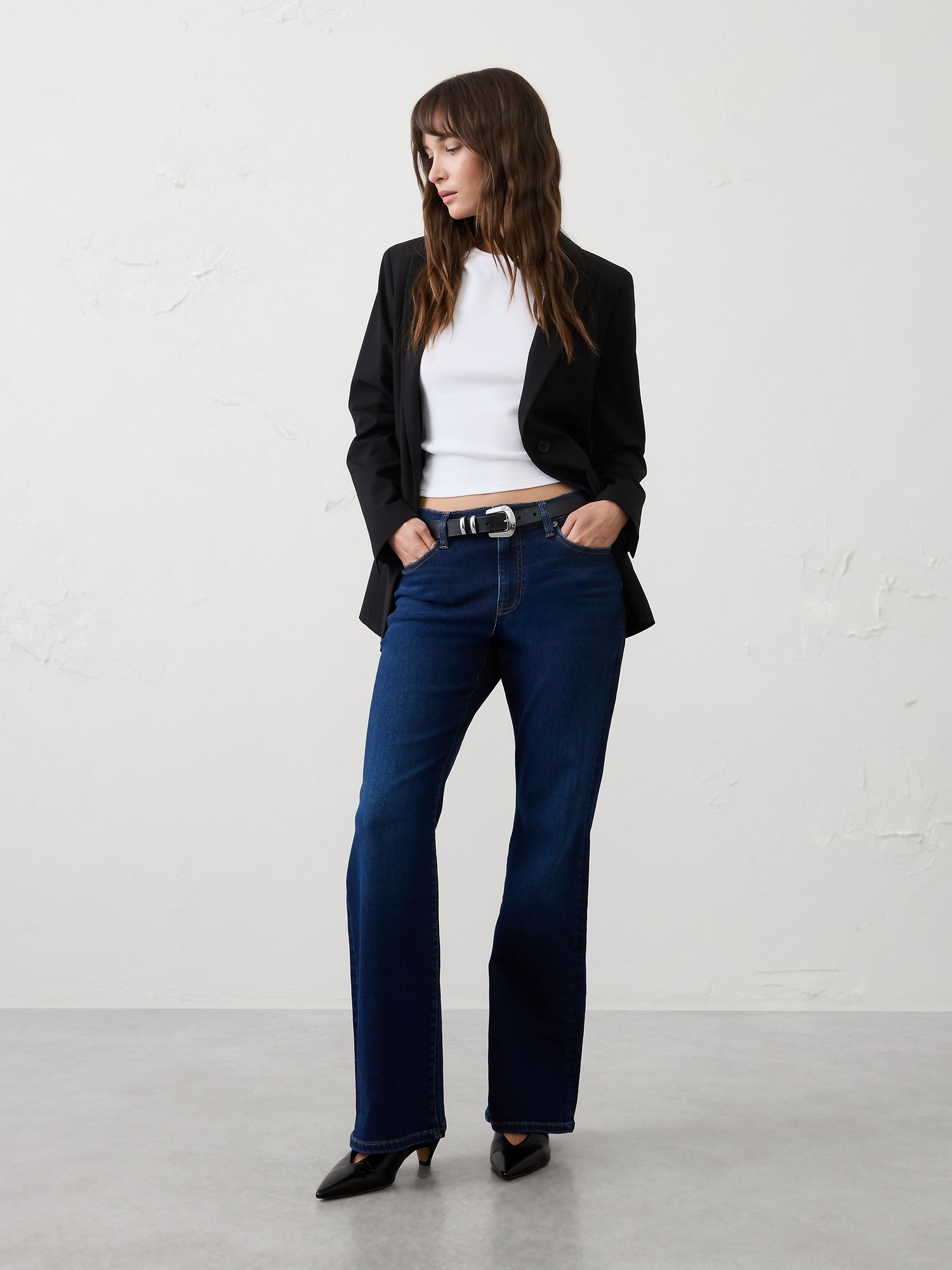 Image number 1 showing, Bootcut Mid-Rise Slim Jean