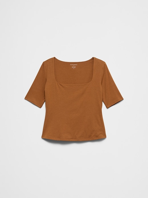Soft Stretch Square-Neck Top | Banana Republic Factory