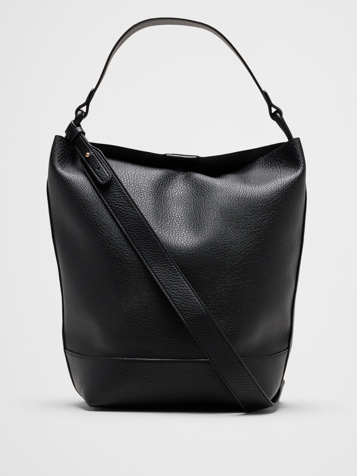 Vegan Leather Suede Bucket Tote