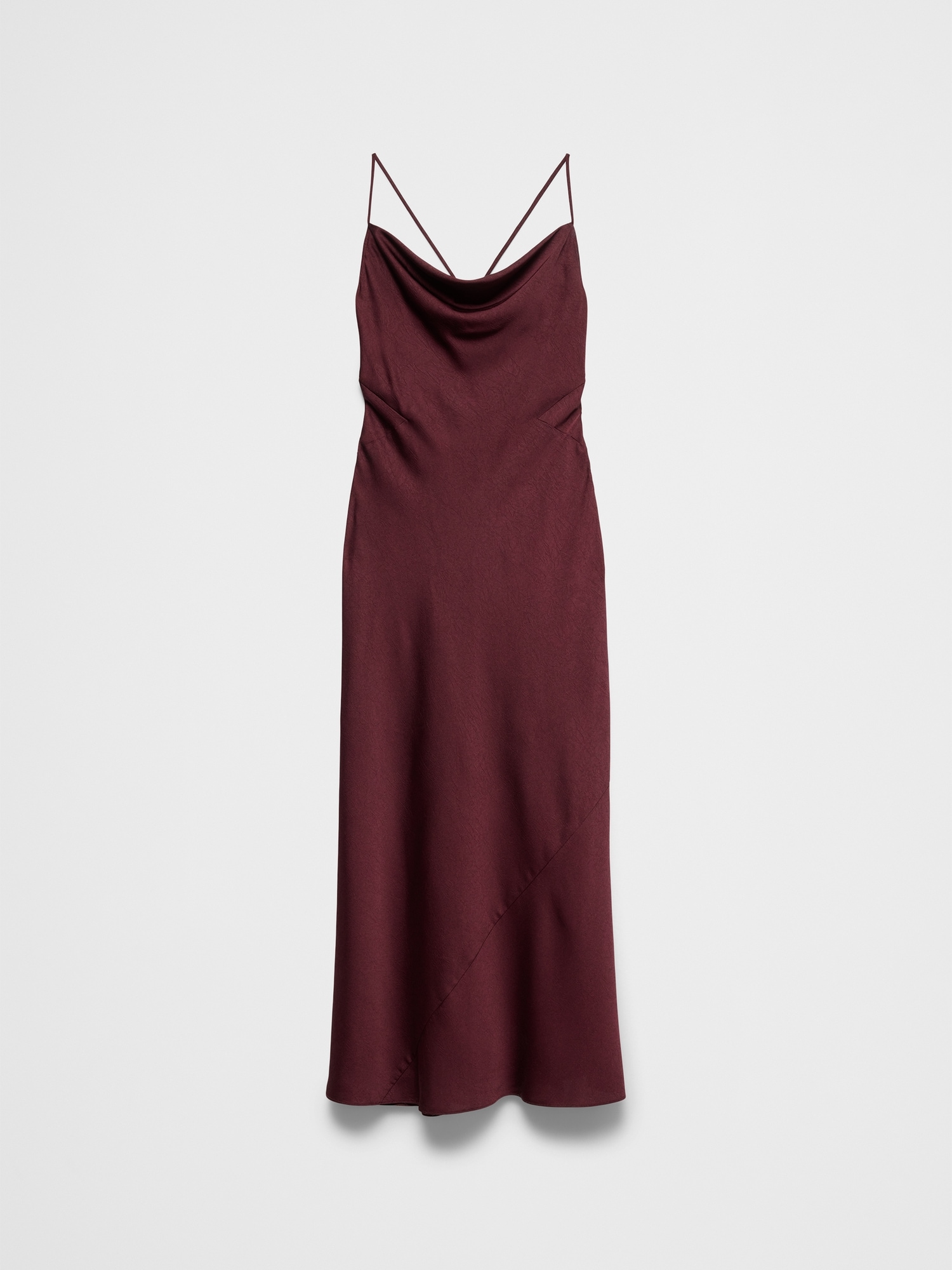 Image number 4 showing, Satin Cowl-Neck Maxi Dress