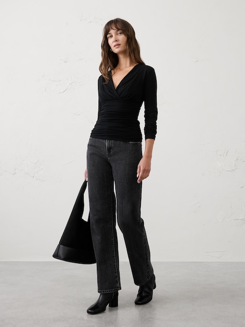 Soft Stretch Shirred Top