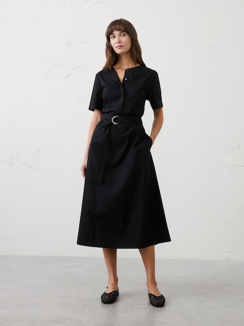 Poplin Midi Dress