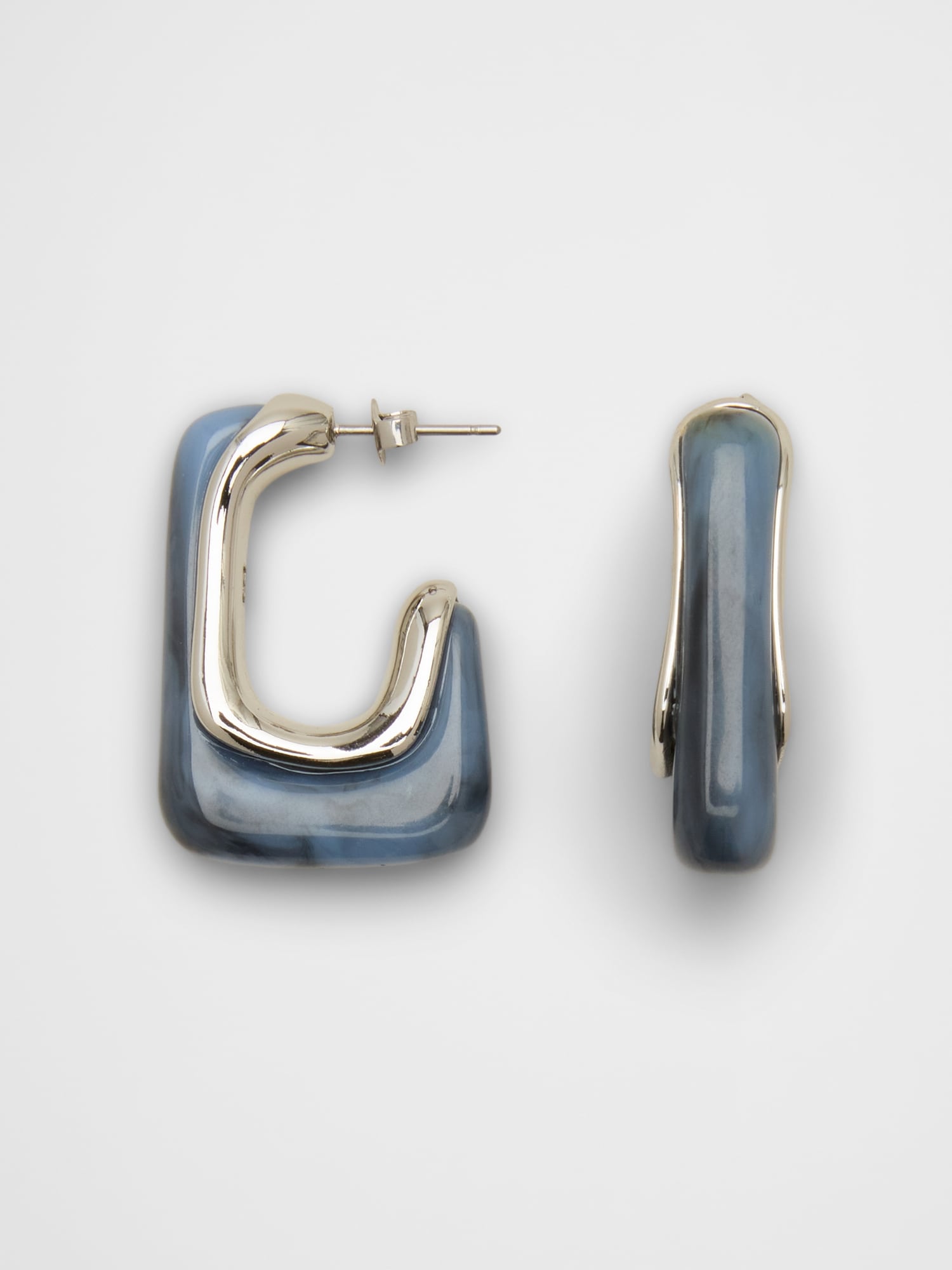 Image number 1 showing, Squared "J" Resin Earrings