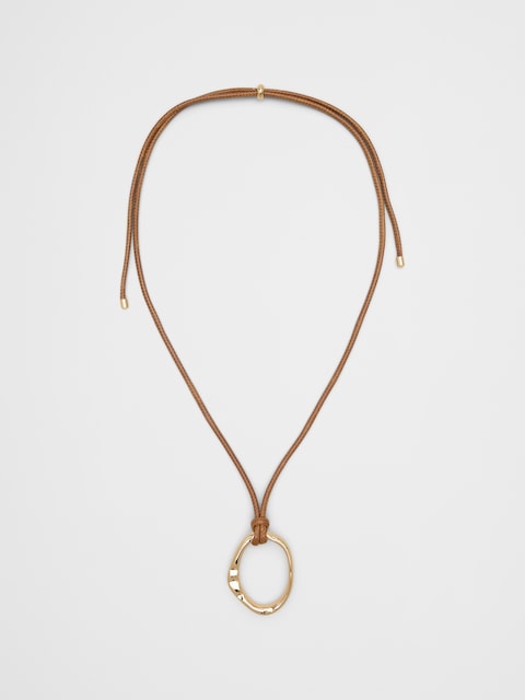 Vegan Leather-Corded Necklace